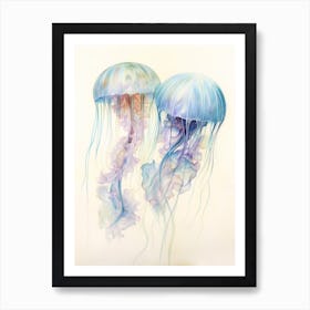 Box Jellyfish Watercolour Painting 7 Art Print