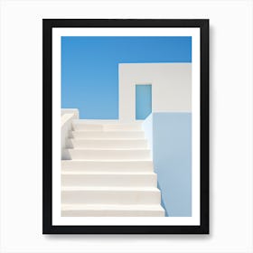 White House With Blue Door 1 Art Print