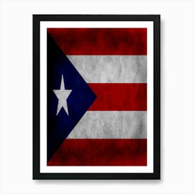 Puerto Rico Flag Texture Art Print