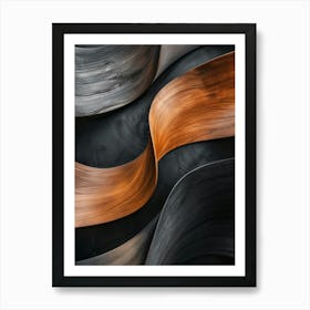 Abstract Wood Wave Art Print