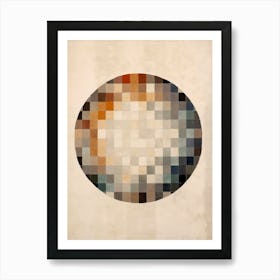 Abstract Mozaic Circle. Vintage Affiche