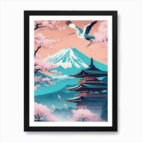 Fuji Stork 1 Art Print