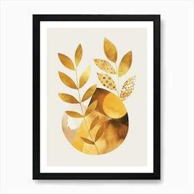 Golden Leaves 42 Art Print