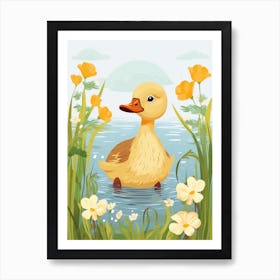 Baby Animal Illustration  Duck 1 Art Print