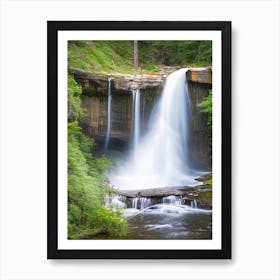 Sutherland Falls, New Zealand Realistic Photograph (3) Art Print