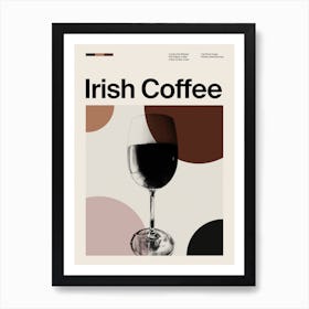 Mid Century Irish Coffee Coffee Art Print