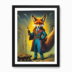 Fox In A Suit Art Print