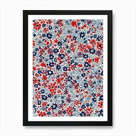 Flower Parade London Fabrics Floral Pattern 4 Art Print