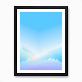 Blue Sky With Clouds 1 Art Print