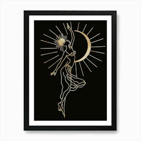 Golden Dancer Art Print