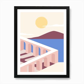 Bridge Over The Sea — boho travel poster Art Print