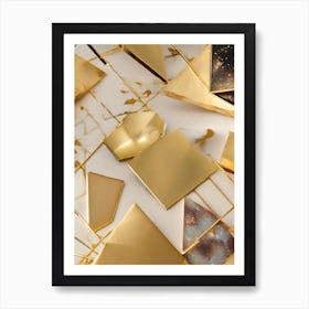 Gold And Marble Art Print