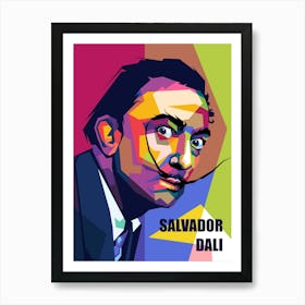 Salvador Dali Wpap Pop Art Style Art Print