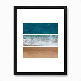 Abstract Square Beach Art Print