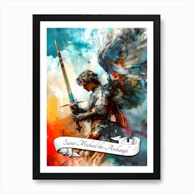 Saint Michael The Archangel Guardian Angel Art Print