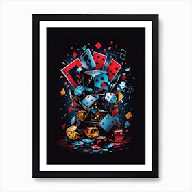 Poker Chips Art Print