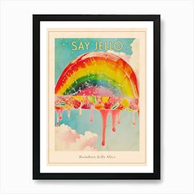 Retro Rainbow Jelly Slice 2 Poster Art Print