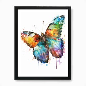 Butterfly Colourful Watercolour 2 Art Print