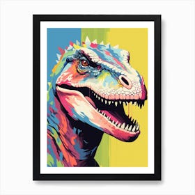 Colourful Dinosaur Suchomimus 5 Art Print