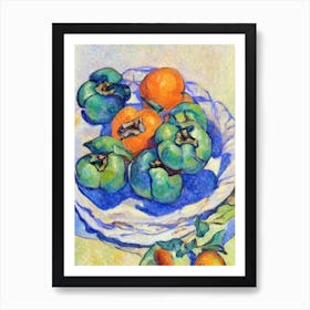 Persimmon 1 Vintage Sketch Fruit Art Print