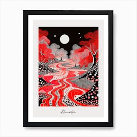 Poster Of Amantea, Italy, Illustration In The Style Of Pop Art 2 Art Print