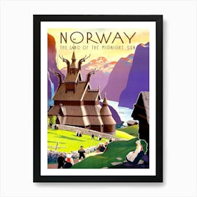 Norway, The Land Of The Midnight Sun Art Print