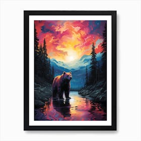 Bear At Sunset 1 Art Print