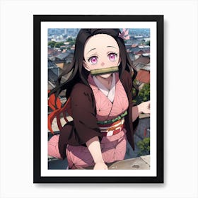 Demon Slayer Nezuko Kamado (34) 1 Art Print