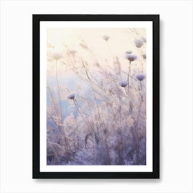 Frosty Botanical Lilac 1 Art Print