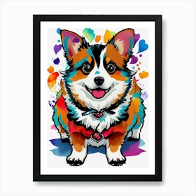 Corgi Dog 3 Art Print