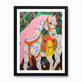 Maximalist Animal Painting Horse 4 Art Print