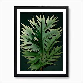 Artemisia Leaf Vibrant Inspired 2 Art Print
