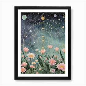 Cosmic Flower Garden Art Print