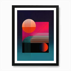 Neon and Geometry Art Print