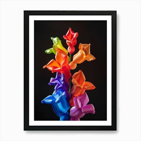 Bright Inflatable Flowers Larkspur 2 Art Print