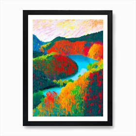 Plitvice Lakes National Park 1 Croatia Abstract Colourful Art Print