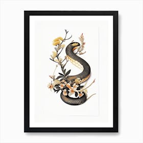 Western Coral Snake Gold And Black Art Print