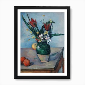 The Vase Of Tulips, Paul Cézanne Art Print