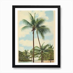 Tallow Beach Australia Vintage Art Print