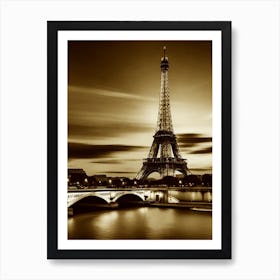 Eiffel Tower In Paris 2 Art Print