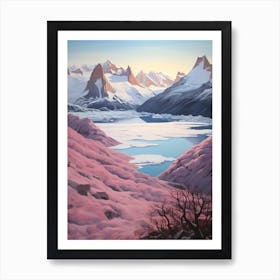 Dreamy Winter Painting Los Glaciares National Park Argentina 4 Art Print