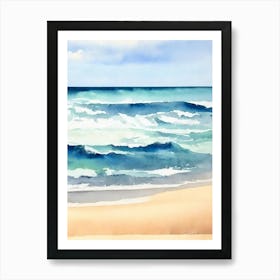 Blacksmiths Beach 3, Australia Watercolour Art Print