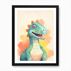 Colourful Dinosaur Saltasaurus 1 Art Print