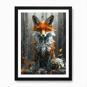 Fox In The Woods Art Print