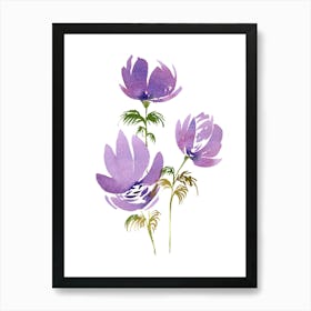 Purple Wildflowers Art Print