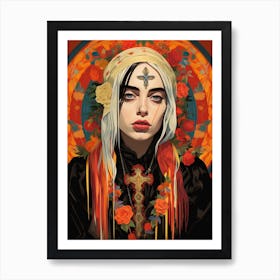 Billie Eilish Saint Portrait 1 Art Print