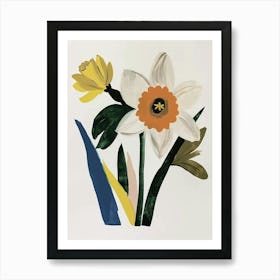 Painted Florals Daffodil 3 Art Print