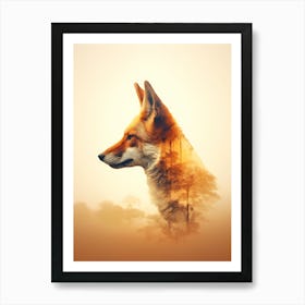 Fox In The Forest Art Print