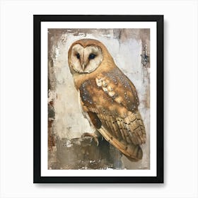 Oriental Bay Owl Painting 1 Art Print