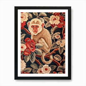 Chinese Lunar Year Of The Monkey 2 Full William Morris Style Art Print